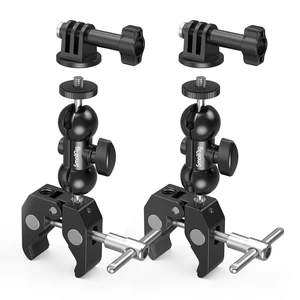 Super Clamp Mount 2-Pack, Double Ball Head Magic Arm for Camera | Clamp for Fences, Desks, Tripods, for Monitors, Lights, Action Cameras Super Clamp Mount 2-Pack, Double Ball Head Magic Arm for Camera | Clamp for Fences, Desks, Tripods, for Monitors, Lights, Action Cameras