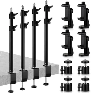 4 Pack Extendable Camera Desk Mount 15-36" Desk Clamp Light Stand | Adjustable Table Clamp Camera Mount, Tabletop C Clamp for Webcam Ring Light Live Streaming Photo Video Shooting 4 Pack Extendable Camera Desk Mount 15-36" Desk Clamp Light Stand | Adjustable Table Clamp Camera Mount, Tabletop C Clamp for Webcam Ring Light Live Streaming Photo Video Shooting