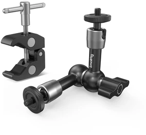 Super Clamp w/ 1/4" and 3/8" Thread and 5.8 Inches Magic Arm | Adjustable Friction Power Articulating Magic Arm with 1/4" Thread Screw for LCD Monitor/LED Lights - KBUM2730 Super Clamp w/ 1/4" and 3/8" Thread and 5.8 Inches Magic Arm | Adjustable Friction Power Articulating Magic Arm with 1/4" Thread Screw for LCD Monitor/LED Lights - KBUM2730