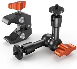 6" Magic Arm Clamp with Super Clamp 360° Ballhead Mini Arm | 1/4" & 3/8" Thread Screw for Monitor, LED Light, Webcam, Action Camera, MS31 6" Magic Arm Clamp with Super Clamp 360° Ballhead Mini Arm | 1/4" & 3/8" Thread Screw for Monitor, LED Light, Webcam, Action Camera, MS31