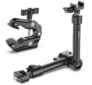 HD02 10" Camera Magic Arm Super Clamp Kit with 360° Ball Head Clamp | Heavy-Duty Clamp 6.6lbs Load, 1/4"-20 & 3/8"-16 Mount, ARRI Pins, NATO Rail Articulating Friction Arm for DSLR/Monitor/Light HD02 10" Camera Magic Arm Super Clamp Kit with 360° Ball Head Clamp | Heavy-Duty Clamp 6.6lbs Load, 1/4"-20 & 3/8"-16 Mount, ARRI Pins, NATO Rail Articulating Friction Arm for DSLR/Monitor/Light