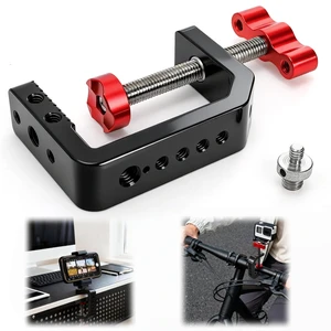C Clamp Desk Camera Mount, Table Clamps with 1/4" and 3/8" Thread, Metal Desktop C Clamp for Light Stand, Heavy Duty Clamps Jaw for Workbench, Rods, Shelves, Bike, Fits up to 2.5" Thickness C Clamp Desk Camera Mount, Table Clamps with 1/4" and 3/8" Thread, Metal Desktop C Clamp for Light Stand, Heavy Duty Clamps Jaw for Workbench, Rods, Shelves, Bike, Fits up to 2.5" Thickness