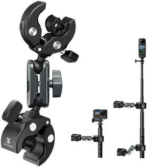 Dual Super Clamp Camera Mount Bike/Motorcycle Handlebar Mount | 360° Ball Head Mount for Pole, Tripod, Desk, Flag, Umbrella, MS102 Dual Super Clamp Camera Mount Bike/Motorcycle Handlebar Mount | 360° Ball Head Mount for Pole, Tripod, Desk, Flag, Umbrella, MS102