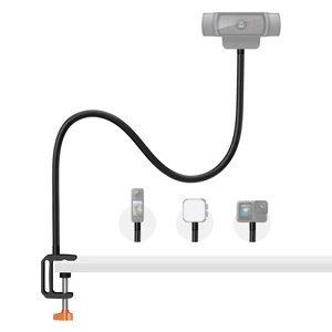 Desk Webcam Camera Mount 27.5" Gooseneck Arm with 1/4" Screw | Overhead Camera Clamp Mount Adjustable Aluminum Arm for Remote Workers Content Creators Streamer Home Office Users, MS-57 Desk Webcam Camera Mount 27.5" Gooseneck Arm with 1/4" Screw | Overhead Camera Clamp Mount Adjustable Aluminum Arm for Remote Workers Content Creators Streamer Home Office Users, MS-57