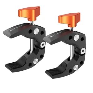2 Pack Camera Mount Clamp, Super Crab Clamp with 1/4" Thread Holes for Round Pipe Flat Surface, Monitors, LED Lights, and Other Photographic Accessories 2 Pack Camera Mount Clamp, Super Crab Clamp with 1/4" Thread Holes for Round Pipe Flat Surface, Monitors, LED Lights, and Other Photographic Accessories