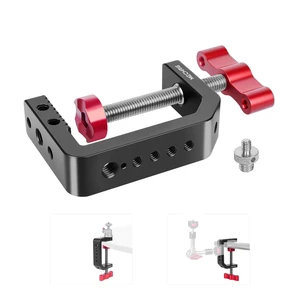 C Clamp Desk Camera Mount, Aluminum Table C-clamp with 1/4" 3/8" Thread, Desktop DSLR Mount for Photo Studio Video Camera, Light Stand, Desk, Rods, Shelves, Bike, Max Clamp 2.36" (62021) C Clamp Desk Camera Mount, Aluminum Table C-clamp with 1/4" 3/8" Thread, Desktop DSLR Mount for Photo Studio Video Camera, Light Stand, Desk, Rods, Shelves, Bike, Max Clamp 2.36" (62021)
