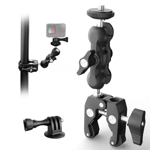 Super Clamp Camera Clamp Mount with 360°Ball Head, AW-CZT-04 | Motorcycle/ Bike/Pole Clamp Camera Mount with 1/4"-20 & 3/8"-16 Thread for DSLR Camera, Action Camera, Field Monitor Super Clamp Camera Clamp Mount with 360°Ball Head, AW-CZT-04 | Motorcycle/ Bike/Pole Clamp Camera Mount with 1/4"-20 & 3/8"-16 Thread for DSLR Camera, Action Camera, Field Monitor