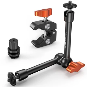 9.8" Magic Arm Clamp with Cold Shoes | 360° Ball Heads Camera Arm Mount for Monitor/Flash/Microphone/DSLR Camera, MS32 9.8" Magic Arm Clamp with Cold Shoes | 360° Ball Heads Camera Arm Mount for Monitor/Flash/Microphone/DSLR Camera, MS32