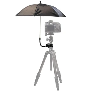 20'' Umbrella Chair Clamp for Cameras, Tripod Sun Shade Umbrella (Black) | Flexible Adjustable Gooseneck Camera Rain Cover for Outdoor Photographing, Filming, Live Streaming 20'' Umbrella Chair Clamp for Cameras, Tripod Sun Shade Umbrella (Black) | Flexible Adjustable Gooseneck Camera Rain Cover for Outdoor Photographing, Filming, Live Streaming