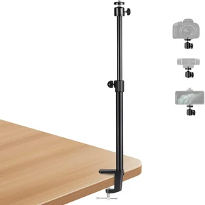Camera Desk Mount, Overhead Desk Camera Stand 19"- 32" Adjustable Desk Webcam Arm Light Stand for DSLR Camera, Ring Light, Live Streaming, Photo Video Shooting Camera Desk Mount, Overhead Desk Camera Stand 19"- 32" Adjustable Desk Webcam Arm Light Stand for DSLR Camera, Ring Light, Live Streaming, Photo Video Shooting