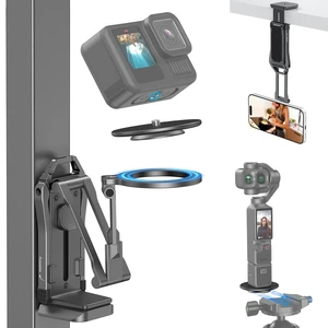 TP02-Ultra Multi-Device Camera & Phone Mount with 1/4" Adapter, Grey | Built-In 1/4" & Arca Base, Clamp, Magnetic & Tripod Setups for iPhone, Pocket/Action Cameras, Overhead & Low-Angle Filming TP02-Ultra Multi-Device Camera & Phone Mount with 1/4" Adapter, Grey | Built-In 1/4" & Arca Base, Clamp, Magnetic & Tripod Setups for iPhone, Pocket/Action Cameras, Overhead & Low-Angle Filming