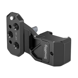 Side Handle Extension Adapter Part with NATO Clamp | for NATO Rails/ Cages with Built-in NATO Rail, Built-in 1/4"-20 Threaded Holes and 1/4"-20 Locating Holes, NATO Rail Side Handle Extension Adapter Part with NATO Clamp | for NATO Rails/ Cages with Built-in NATO Rail, Built-in 1/4"-20 Threaded Holes and 1/4"-20 Locating Holes, NATO Rail