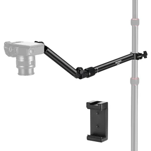 Overhead Camera Mount with Phone Clip | 22"/56cm Clamp on Flexible Holding Arm for Desk Stand, 180°& 360° Adjustable Fits 0.87"-1.1" Tubes Overhead Camera Mount with Phone Clip | 22"/56cm Clamp on Flexible Holding Arm for Desk Stand, 180°& 360° Adjustable Fits 0.87"-1.1" Tubes