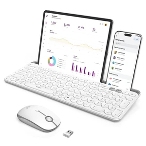 CTU-301 Bluetooth Keyboard and Mouse Combo for iPad,White | Bluetooth+2.4G combo with tablet holder, full-size keys and quiet clicks for iPad, iPhone, Mac, Windows and Android. CTU-301 Bluetooth Keyboard and Mouse Combo for iPad,White | Bluetooth+2.4G combo with tablet holder, full-size keys and quiet clicks for iPad, iPhone, Mac, Windows and Android.