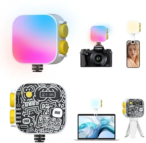 Tofu Light, Magnetic RGB Video Camera Light, Photography Lighting | w Clip & Mini Tripod & Cold Shoe Mount, Mini Panel/Portable/CRI 96+/2500-9900K/21 Scenes, for Selfie Video Conference Vlog Tofu Light, Magnetic RGB Video Camera Light, Photography Lighting | w Clip & Mini Tripod & Cold Shoe Mount, Mini Panel/Portable/CRI 96+/2500-9900K/21 Scenes, for Selfie Video Conference Vlog