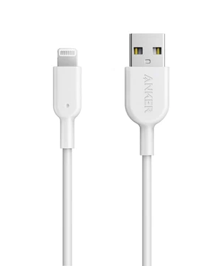 Anker Powerline II Lightning Cable, MFi-Certified (3 ft, White) | USB Charging and Sync, Compatible with iPhone 11 Series / SE / XS / XR, and More Anker Powerline II Lightning Cable, MFi-Certified (3 ft, White) | USB Charging and Sync, Compatible with iPhone 11 Series / SE / XS / XR, and More