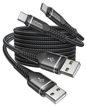 USB A to USB C Cable Fast Charging 10FT 2Pack USB to USBC Cable for CarPlay | Android Auto USB Type C Cable Durable Braided iPhone USB C Charger Cord for iPhone 18/17/16/15 Pro Max/Galaxy S26 and More USB A to USB C Cable Fast Charging 10FT 2Pack USB to USBC Cable for CarPlay | Android Auto USB Type C Cable Durable Braided iPhone USB C Charger Cord for iPhone 18/17/16/15 Pro Max/Galaxy S26 and More