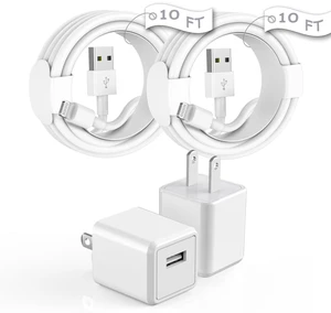 iPhone Charger 10FT 2 Pack Long Lightning CableApple MFi Certified10Foot | Extra Long Fast Charging Lightning Cord USB WallCharger Adapter Block for i Phone 14/Pro/Pro Max/Plus/13/12 11/Xs/XR/X iPad iPhone Charger 10FT 2 Pack Long Lightning CableApple MFi Certified10Foot | Extra Long Fast Charging Lightning Cord USB WallCharger Adapter Block for i Phone 14/Pro/Pro Max/Plus/13/12 11/Xs/XR/X iPad