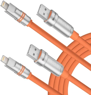 for iPhone Charger, USB A to Lightning Cable Apple MFi Certified, USB Lightning Phone Charger Thick Silicone Fast Charging Cords for iPhone 14/13/12/11/XR/XS/X/8/iPad - Orange 2P / 4 FT for iPhone Charger, USB A to Lightning Cable Apple MFi Certified, USB Lightning Phone Charger Thick Silicone Fast Charging Cords for iPhone 14/13/12/11/XR/XS/X/8/iPad - Orange 2P / 4 FT