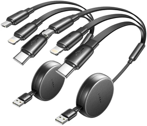 Multi Charging Cable, 3 in 1 Retractable Charging Cable, Retractable Car Charger with Type C/L/Micro USB Ports for iPhone 17 16 15 14 Pro/Samsung Galaxy S25/Kindle, Car Accessories, 2 Pack Multi Charging Cable, 3 in 1 Retractable Charging Cable, Retractable Car Charger with Type C/L/Micro USB Ports for iPhone 17 16 15 14 Pro/Samsung Galaxy S25/Kindle, Car Accessories, 2 Pack
