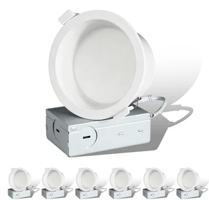 4 Inch White Anti Glare Ultra-Narrow Trim LED Recessed Light, 6 Pack | All-aluminum Housing, 5CCT, Dimmable, AC120V-277V 15W, 1650LM High Bright, CRI90+, ETL & FCC, Canless Light with Junction Box 4 Inch White Anti Glare Ultra-Narrow Trim LED Recessed Light, 6 Pack | All-aluminum Housing, 5CCT, Dimmable, AC120V-277V 15W, 1650LM High Bright, CRI90+, ETL & FCC, Canless Light with Junction Box