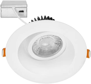 Maxxima 4" Anti-Glare LED Gimbal Downlight, 1100 Lumens, 5 CCT, White Trim | Adjustable Color Selectable 2700K/3000K/3500K/4000K/5000K, 360° Rotation, Dimmable Recessed Fixture, 90 CRI, J-Box Included Maxxima 4" Anti-Glare LED Gimbal Downlight, 1100 Lumens, 5 CCT, White Trim | Adjustable Color Selectable 2700K/3000K/3500K/4000K/5000K, 360° Rotation, Dimmable Recessed Fixture, 90 CRI, J-Box Included