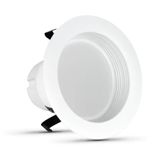 Feit Electric 4 inch LED Recessed Downlight - Baffle Trim - Standard E26 Adapter - 2700K Soft White - Dimmable- 50W Equivalent - 45 Year Life - 650 Lumen, 6-Pack, LEDR4B/927CA/MP/6 Feit Electric 4 inch LED Recessed Downlight - Baffle Trim - Standard E26 Adapter - 2700K Soft White - Dimmable- 50W Equivalent - 45 Year Life - 650 Lumen, 6-Pack, LEDR4B/927CA/MP/6