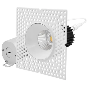 LUXRITE 2 Inch Trimless LED Recessed Lighting, 12W, 1100LM, 1 Pack | 5CCT Selectable 2700K-5000K, 60° Beam Angle, Dimmable, Push-n-Lock Spotlight, CRI 90, Damp & IC Rated, Plaster Downlight LUXRITE 2 Inch Trimless LED Recessed Lighting, 12W, 1100LM, 1 Pack | 5CCT Selectable 2700K-5000K, 60° Beam Angle, Dimmable, Push-n-Lock Spotlight, CRI 90, Damp & IC Rated, Plaster Downlight