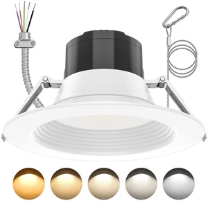 HYDUUU 10 Inch 40W Commercial Downlight LED Recessed Retrofit Can Light | 120-347V Voltage Adjustable,5CCT & 3W Selectable,0-10V Dimmable,IC Airtight & ETL Certified,5 Year Warranty