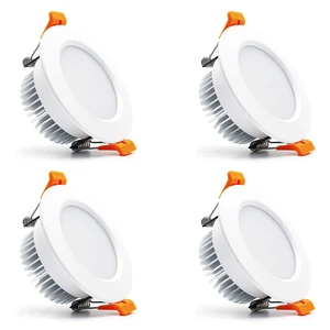 3 inch Dimmable LED Recessed Lighting, 7W Retrofit Downlight, 6000K Daylight White, CRI 80 with LED Driver, AC 110V Ceiling Light Fixture for Living Room, Kitchen, Bedroom, Hallway, 4 Pack 3 inch Dimmable LED Recessed Lighting, 7W Retrofit Downlight, 6000K Daylight White, CRI 80 with LED Driver, AC 110V Ceiling Light Fixture for Living Room, Kitchen, Bedroom, Hallway, 4 Pack