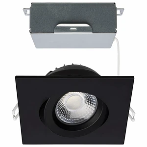 Satco S11622R1 4-Inch Low-Profile LED Gimbaled Directional Architectural Downlight, CCT Selectable 2700K/3000K/ 3500K/4000K/5000K, 4 Inches, Black Satco S11622R1 4-Inch Low-Profile LED Gimbaled Directional Architectural Downlight, CCT Selectable 2700K/3000K/ 3500K/4000K/5000K, 4 Inches, Black
