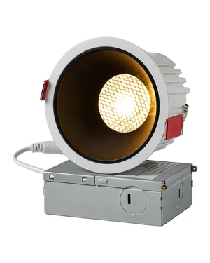 Opulux 4" Round LED Dimmable Recessed Downlight, Directional Ceiling Light | Directional Surface Spotlight Fixture with 36° Beam Angle, Honeycomb Mesh Anti-Glare Design, Includes Junction Box, CRI97 Opulux 4" Round LED Dimmable Recessed Downlight, Directional Ceiling Light | Directional Surface Spotlight Fixture with 36° Beam Angle, Honeycomb Mesh Anti-Glare Design, Includes Junction Box, CRI97