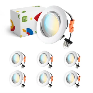 ASD Retrofit 4 Inch Gimbal LED Recessed Light - White Trim 10W 860LM 2700/3000/3500/4000/5000K Adjustable Dimmable LED Downlights | Rotating Swivel Directional Eyeball Lighting, UL 6 Pack ASD Retrofit 4 Inch Gimbal LED Recessed Light - White Trim 10W 860LM 2700/3000/3500/4000/5000K Adjustable Dimmable LED Downlights | Rotating Swivel Directional Eyeball Lighting, UL 6 Pack