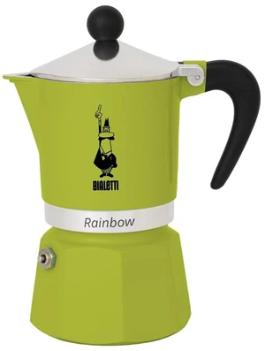 Bialetti Rainbow Moka Pot in Green, 6 Cup Stove Top Espresso Maker - Aluminum Cafetera for Ground Coffee, Italian Coffee Maker for Home Brewing Bialetti Rainbow Moka Pot in Green, 6 Cup Stove Top Espresso Maker - Aluminum Cafetera for Ground Coffee, Italian Coffee Maker for Home Brewing