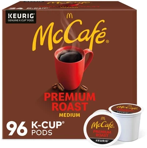 McCafe Premium Roast Medium Roast Coffee, K-Cup Pods, 96 Count | Rich Aroma Smooth Body and Clean Finish, Responsibly Sourced, Compatible with all Keurig Brewers, 4 Packs of 24 McCafe Premium Roast Medium Roast Coffee, K-Cup Pods, 96 Count | Rich Aroma Smooth Body and Clean Finish, Responsibly Sourced, Compatible with all Keurig Brewers, 4 Packs of 24