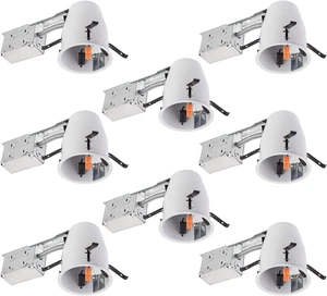 LUMINOSUM 4 Inch Remodel Recessed Lighting Housing IC Rated UL-Listed 8Pack | Air Tight Ceiling Can with J-Box, TP24 Connector and E26 Socket, Easy Install LUMINOSUM 4 Inch Remodel Recessed Lighting Housing IC Rated UL-Listed 8Pack | Air Tight Ceiling Can with J-Box, TP24 Connector and E26 Socket, Easy Install