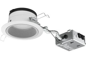 Juno JPDZ4JB RDB1 WWH M6 Podz Series Canless LED Downlight, Switchable, Matte White, 4 Inch