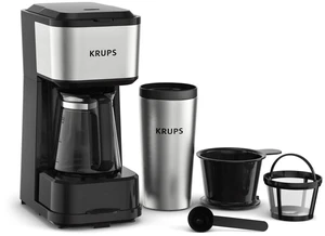 KRUPS Simply Brew Coffee Maker - Multi-Serve 4-in-1 with Stainless Steel Travel Tumbler, Black, 14oz KRUPS Simply Brew Coffee Maker - Multi-Serve 4-in-1 with Stainless Steel Travel Tumbler, Black, 14oz
