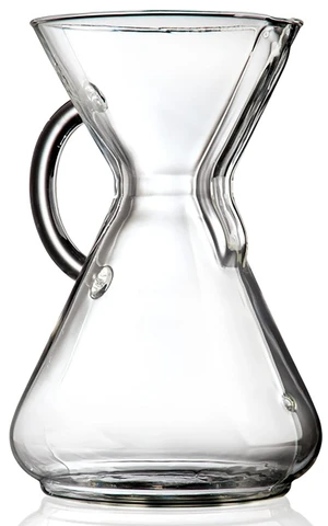Chemex Pour-Over Glass Coffeemaker - Glass Handle Series - 10-Cup - Exclusive Packaging Chemex Pour-Over Glass Coffeemaker - Glass Handle Series - 10-Cup - Exclusive Packaging