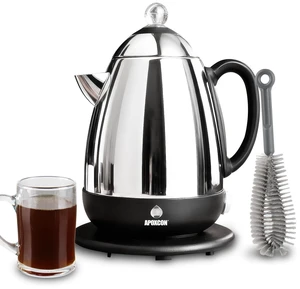 APOXCON Electric Coffee Percolator with Clean Brush Stainless Steel -10 Cup | No-Drip Spout, Keep Warm, Cordless Serve, Clear Brew Progress Knob, 1.8 L Capacity, 1000-watt Quick Brew, On/OFF Switch APOXCON Electric Coffee Percolator with Clean Brush Stainless Steel -10 Cup | No-Drip Spout, Keep Warm, Cordless Serve, Clear Brew Progress Knob, 1.8 L Capacity, 1000-watt Quick Brew, On/OFF Switch