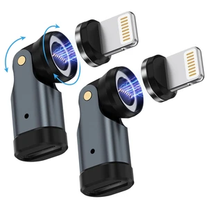 Magnetic USB C to Lightning Adapter, 540 Rotating Fast Charging Connector | 540 Rotating Magnetic Connector(2Pack), 27W PD Charging, LED Indicator, Data Sync for iPhone 14/13/12/11, Not for Audio/OTG Magnetic USB C to Lightning Adapter, 540 Rotating Fast Charging Connector | 540 Rotating Magnetic Connector(2Pack), 27W PD Charging, LED Indicator, Data Sync for iPhone 14/13/12/11, Not for Audio/OTG