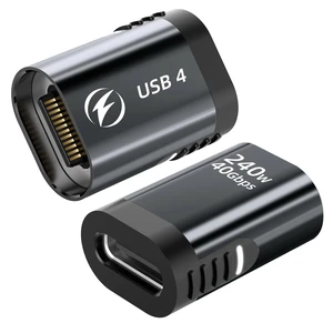 240W USB C Magnetic Female Adapter to HanCenDa 24Pin USB C Male Connector | For iPhone 17/16/15/Laptop/Steam Deck, Support up to 40Gbps Data Transfer and 8K@60Hz Video, Compatible with Thunderbolt 4/3 240W USB C Magnetic Female Adapter to HanCenDa 24Pin USB C Male Connector | For iPhone 17/16/15/Laptop/Steam Deck, Support up to 40Gbps Data Transfer and 8K@60Hz Video, Compatible with Thunderbolt 4/3