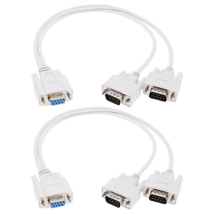 ECSiNG 2Pcs DB9 Serial Splitter Cable Replacement DB9 9 Pin 1 Female Ale to 2 Male Rs232 Serial Splitter Adapter Accessories for Connecting Computers Digital Machine Tools ECSiNG 2Pcs DB9 Serial Splitter Cable Replacement DB9 9 Pin 1 Female Ale to 2 Male Rs232 Serial Splitter Adapter Accessories for Connecting Computers Digital Machine Tools