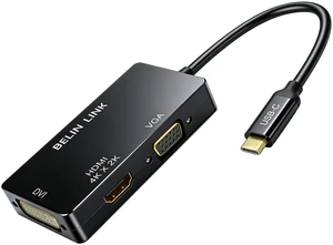 PAKLIMCN USB C to HDMI DVI VGA Adapter, 3 in 1 USB-C to 4K HDMI, VGA, DVI Video Adapter, Multi-Display Video Converter Monitors Connector for Mac Pro, MacBook Air, iPad Pro, XPS, etc PAKLIMCN USB C to HDMI DVI VGA Adapter, 3 in 1 USB-C to 4K HDMI, VGA, DVI Video Adapter, Multi-Display Video Converter Monitors Connector for Mac Pro, MacBook Air, iPad Pro, XPS, etc