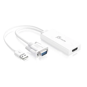 j5create HDMI to VGA Adapter- 4K 1080p @ 60 Hz | 1.62 Gbps and 2.7 Gbps | Compatible with Apple iMac or MacBook, PC, HDTV, Projectors and More j5create HDMI to VGA Adapter- 4K 1080p @ 60 Hz | 1.62 Gbps and 2.7 Gbps | Compatible with Apple iMac or MacBook, PC, HDTV, Projectors and More