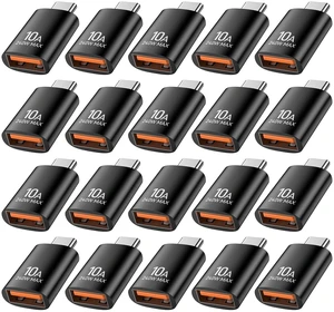 KAYQINHO USB C to USB Adapter(20 Pack), Type C Male to USB Female Adaptor OTG Converter for iPhone17/16, MacBook Pro M4/iPad/Mac mini and More. KAYQINHO USB C to USB Adapter(20 Pack), Type C Male to USB Female Adaptor OTG Converter for iPhone17/16, MacBook Pro M4/iPad/Mac mini and More.