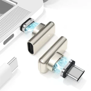 aucon USB C Magnetic Adapter Right Angle 24 pin 2 Pack PD 100W Fast Charging 20Gbs Data Transfer USB3.1 Champagne Gold aucon USB C Magnetic Adapter Right Angle 24 pin 2 Pack PD 100W Fast Charging 20Gbs Data Transfer USB3.1 Champagne Gold