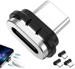 USB-C Magnetic Tips 4-Pack, Up to 80Gbps 16K 240W PD 3.1 EPR | 80Gbps 16K with USB4 host/cable/display; 240W with EPR charger/cable/device. Alloy-PC for USB-C charging. USB-C Magnetic Tips 4-Pack, Up to 80Gbps 16K 240W PD 3.1 EPR | 80Gbps 16K with USB4 host/cable/display; 240W with EPR charger/cable/device. Alloy-PC for USB-C charging.
