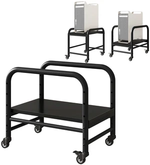 IBUYKE PC Tower Stand Computer Tower Stand Floor CPU Holder Cart for Carpet | 4 Hight adjustable, With 360° lockable wheels, Reinforced Metal Frame, 75LBS load capacity, Fits almost all PC sizes IBUYKE PC Tower Stand Computer Tower Stand Floor CPU Holder Cart for Carpet | 4 Hight adjustable, With 360° lockable wheels, Reinforced Metal Frame, 75LBS load capacity, Fits almost all PC sizes