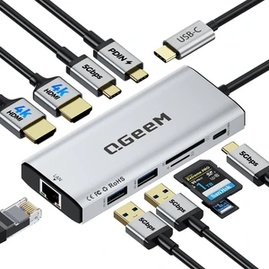 USB C Docking Station Dual Monitor,10 in 1 USB C Hub with 2 HDMI | Dual 4K@60Hz, 100W PD, 5Gbps Data Ports, 1Gbps Ethernet, Card Reader, Laptop Dock for MacBook, Dell, Lenovo, XPS, HP and More USB C Docking Station Dual Monitor,10 in 1 USB C Hub with 2 HDMI | Dual 4K@60Hz, 100W PD, 5Gbps Data Ports, 1Gbps Ethernet, Card Reader, Laptop Dock for MacBook, Dell, Lenovo, XPS, HP and More